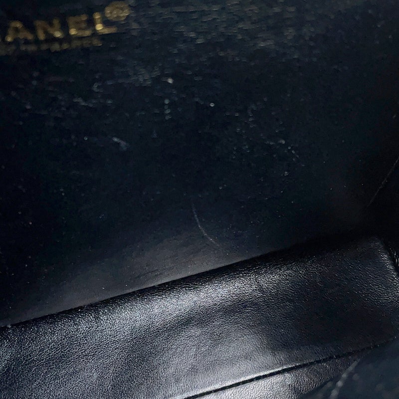 シャネル ハンドバッグ マトラッセ ココマーク キャビアスキン A12397 CHANEL  ハンドルバッグ 黒