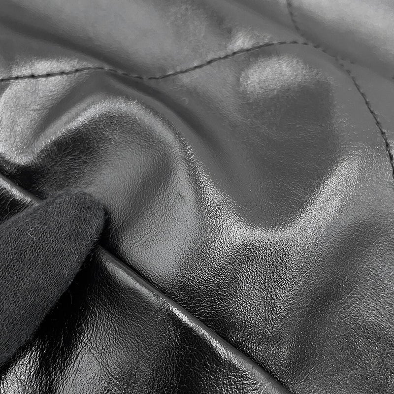 シャネル リュック シャネル22 ラージ シャイニーカーフレザー AS3313 CHANEL バックパック バッグ 黒