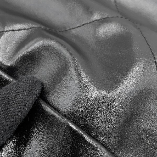 シャネル リュック シャネル22 ラージ シャイニーカーフレザー AS3313 CHANEL バックパック バッグ 黒