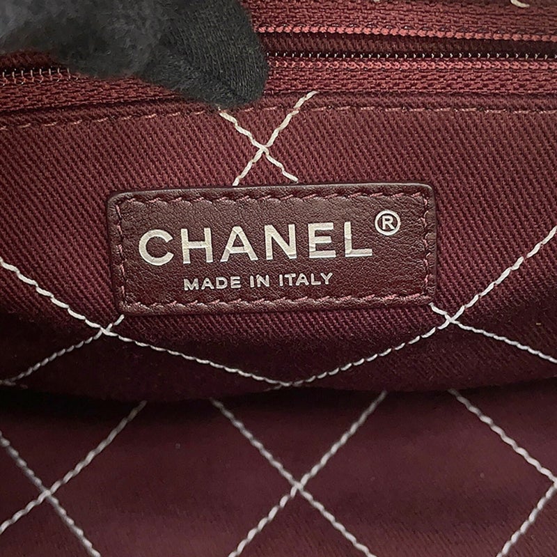 シャネル ハンドバッグ キャビアスキン ココマーク ドーヴィル ボーリング A92757 CHANEL バッグ 2way 白　黒
