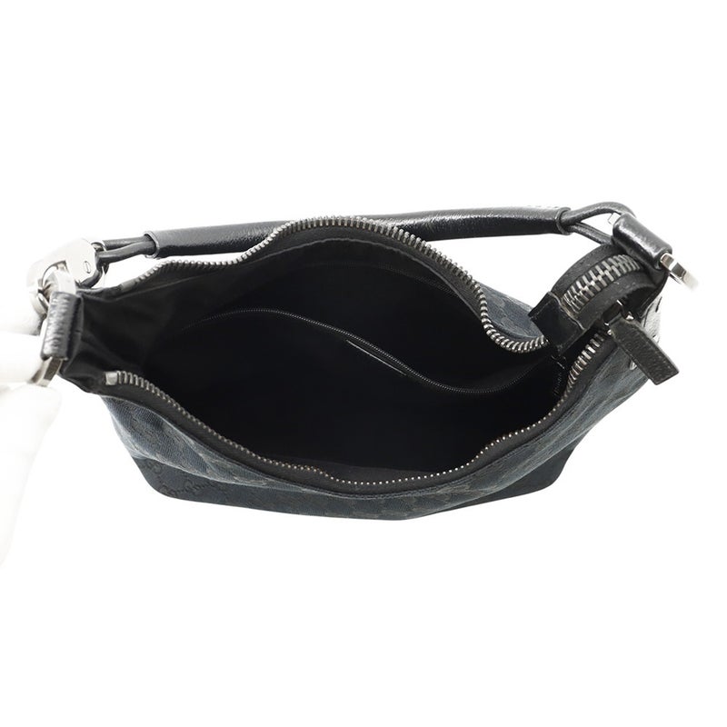 グッチ ショルダーバッグ GGキャンバス/レザー 115003 GUCCI ワンショルダー 黒