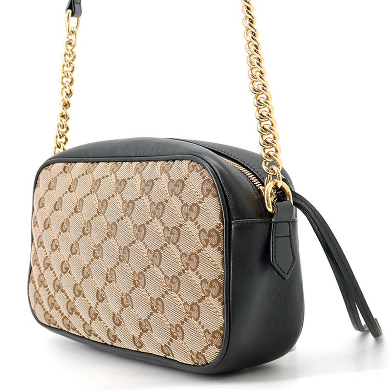 グッチ ショルダーバッグ GGマーモント GGキャンバス/レザー 447632 GUCCI 黒