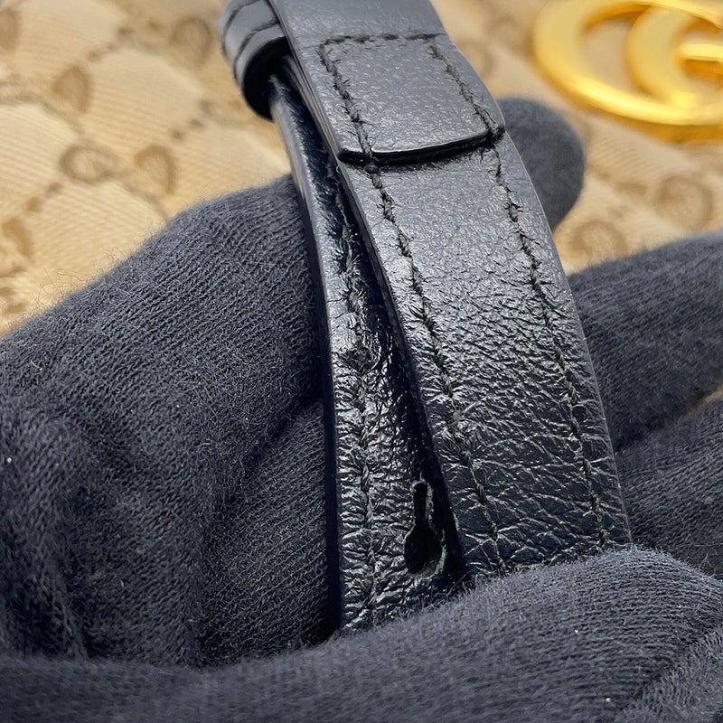 グッチ ショルダーバッグ GGマーモント GGキャンバス/レザー 447632 GUCCI 黒
