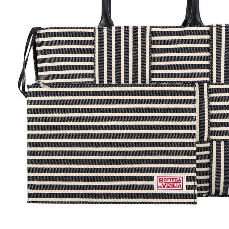 ボッテガヴェネタ トートバッグ マキシイントレチャート アルコトート ミディアム キャンバス 787336 BOTTEGA VENETA