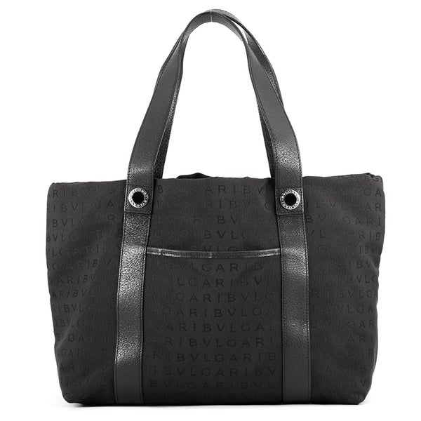 ブルガリ トートバッグ ロゴマニア キャンバス レザー BVLGARI バッグ 