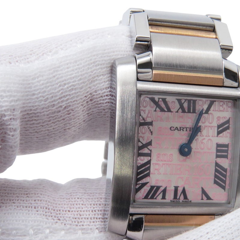 カルティエ タンクフランセーズ SM 160周年記念限定モデル アジア限定1200本 Cartier 腕時計 シルバー/ピンク文字盤