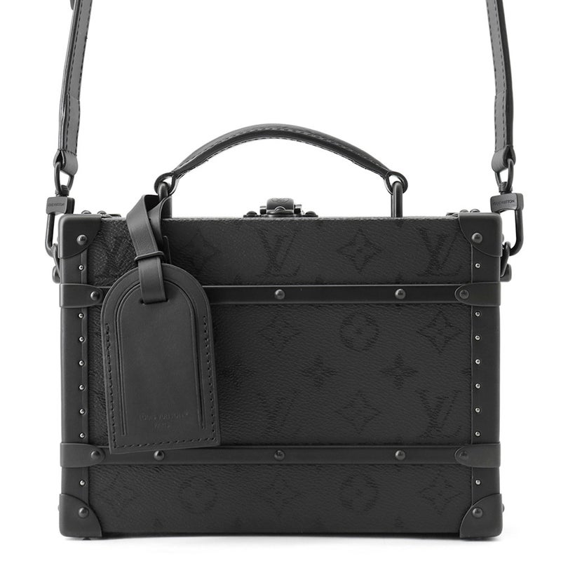 ルイヴィトン ショルダーバッグ モノグラム・ミッドナイト ハンドル・トランク バックル M29118 LOUIS VUITTON メンズ 黒 ブラック