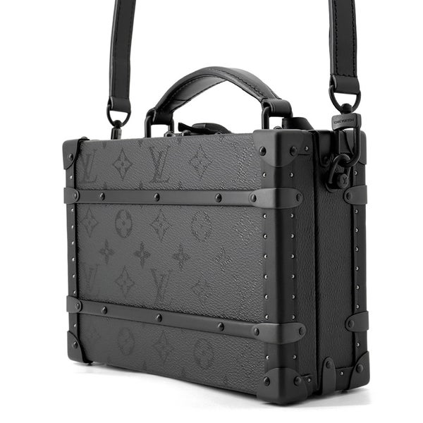 ルイヴィトン ショルダーバッグ モノグラム・ミッドナイト ハンドル・トランク バックル M29118 LOUIS VUITTON メンズ 黒 ブラック