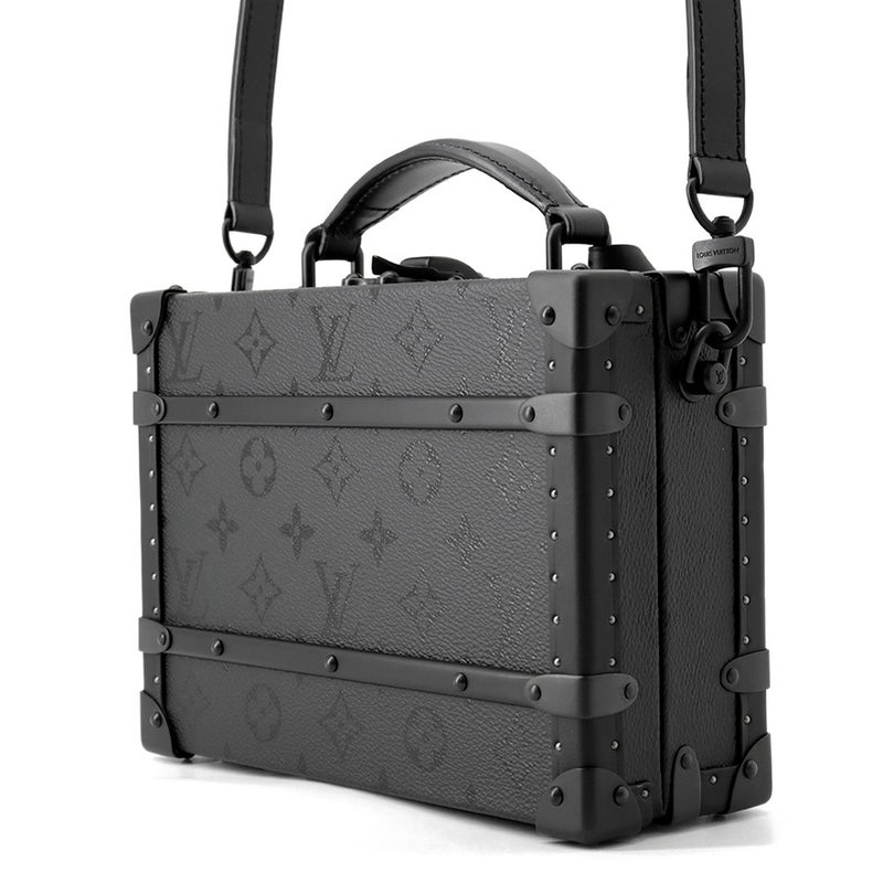 ルイヴィトン ショルダーバッグ モノグラム・ミッドナイト ハンドル・トランク バックル M29118 LOUIS VUITTON メンズ 黒 ブラック