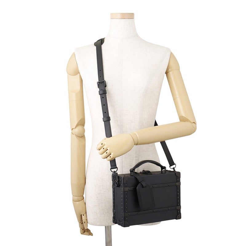 ルイヴィトン ショルダーバッグ モノグラム・ミッドナイト ハンドル・トランク バックル M29118 LOUIS VUITTON メンズ 黒 ブラック