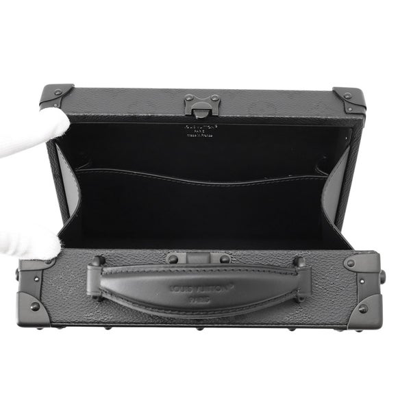 ルイヴィトン ショルダーバッグ モノグラム・ミッドナイト ハンドル・トランク バックル M29118 LOUIS VUITTON メンズ 黒 ブラック