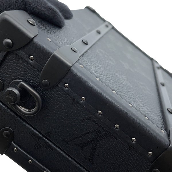 ルイヴィトン ショルダーバッグ モノグラム・ミッドナイト ハンドル・トランク バックル M29118 LOUIS VUITTON メンズ 黒 ブラック