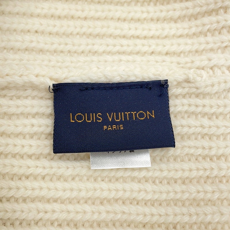 ルイヴィトン ニット帽 ボネ LV ビーニー ウール M76707 LOUIS VUITTON 帽子 白