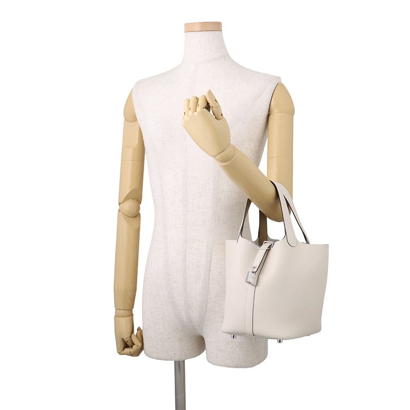 エルメス ハンドバッグ ピコタンロックPM エクラ ナタ/プシエール/シルバー金具 トリヨンクレマンス/スイフト G刻印 HERMES