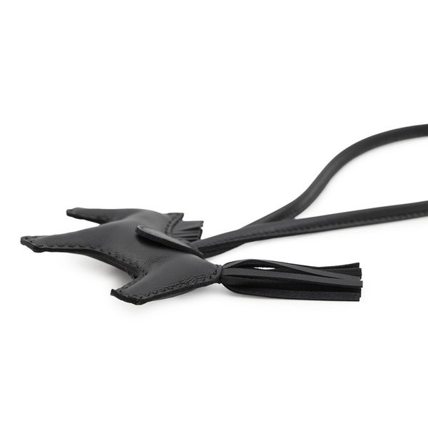 エルメス バッグチャーム ロデオ PM ブラック ラムスキン G刻印 HERMES 黒