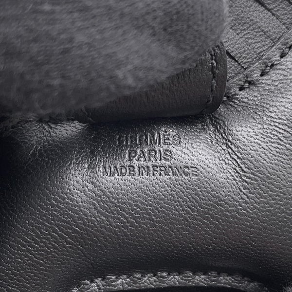 エルメス バッグチャーム ロデオ PM ブラック ラムスキン G刻印 HERMES 黒
