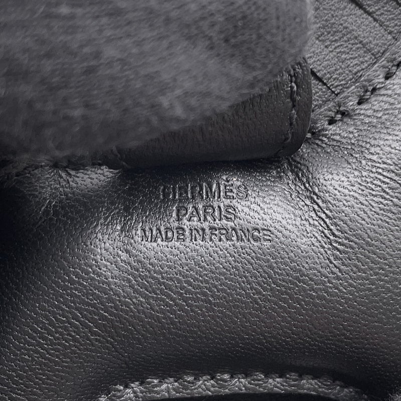エルメス バッグチャーム ロデオ PM ブラック ラムスキン G刻印 HERMES 黒