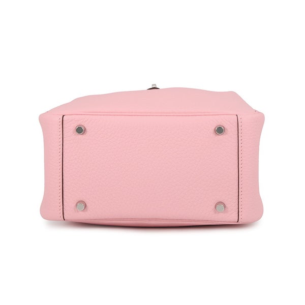 エルメス リンディ ミニ ヴェルソ ローズサクラ/グリスペール/シルバー金具 トリヨンクレマンス K刻印 ２wayショルダー