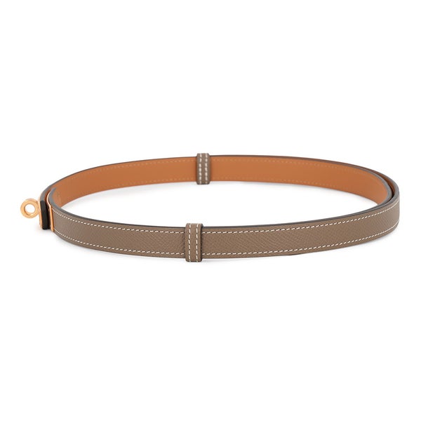 エルメス ケリーベルト エトゥープ/ピンクゴールド金具 エプソン Y刻印 HERMES べルト
