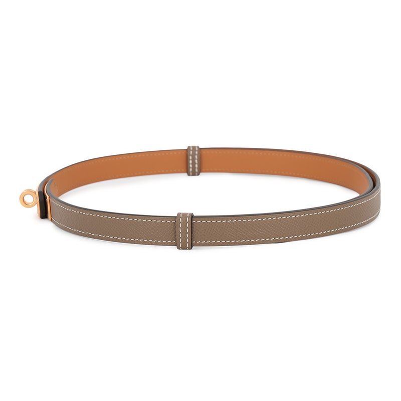 エルメス ケリーベルト エトゥープ/ピンクゴールド金具 エプソン Y刻印 HERMES べルト