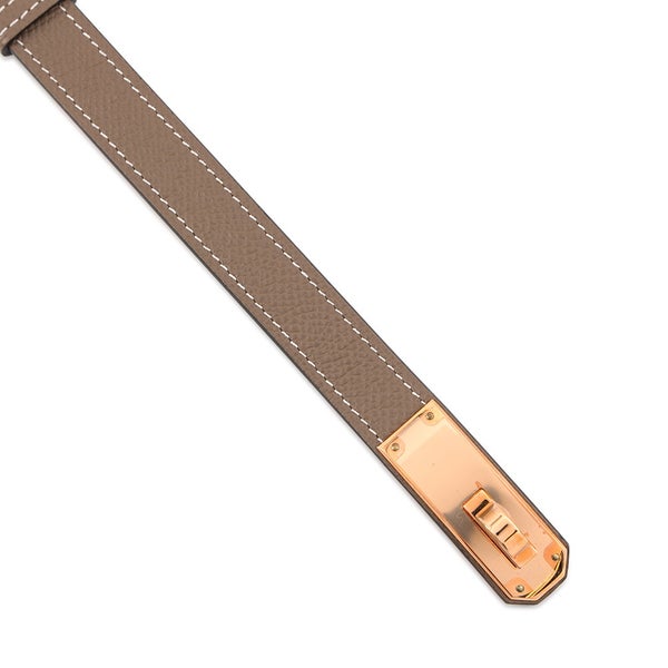 エルメス ケリーベルト エトゥープ/ピンクゴールド金具 エプソン Y刻印 HERMES べルト