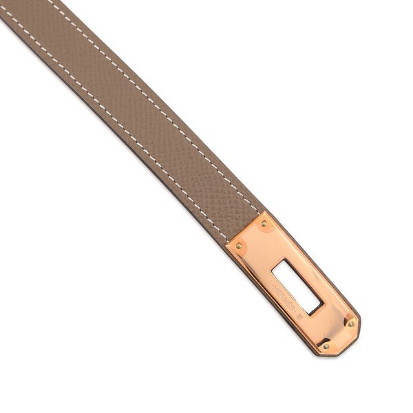 エルメス ケリーベルト エトゥープ/ピンクゴールド金具 エプソン Y刻印 HERMES べルト