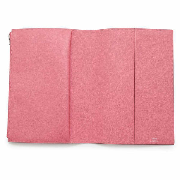 エルメス ノートカバー EAジップ ローズアザレ/シルバー金具 エバーカラー B刻印 HERMES Eazip