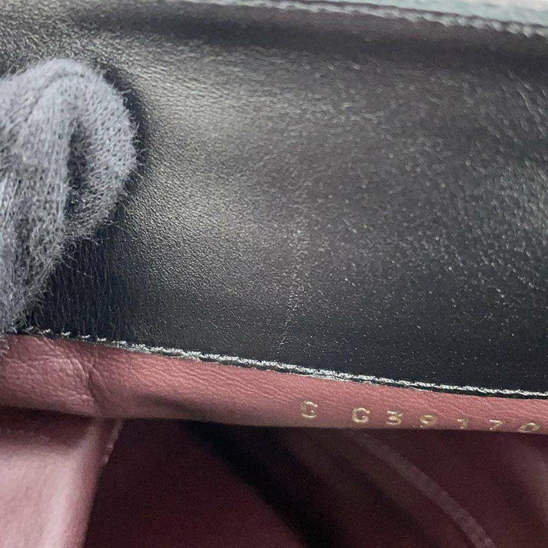 シャネル ショートブーツ ココマーク チェーン レザー レディースサイズ37 1/2C CHANEL 靴 黒