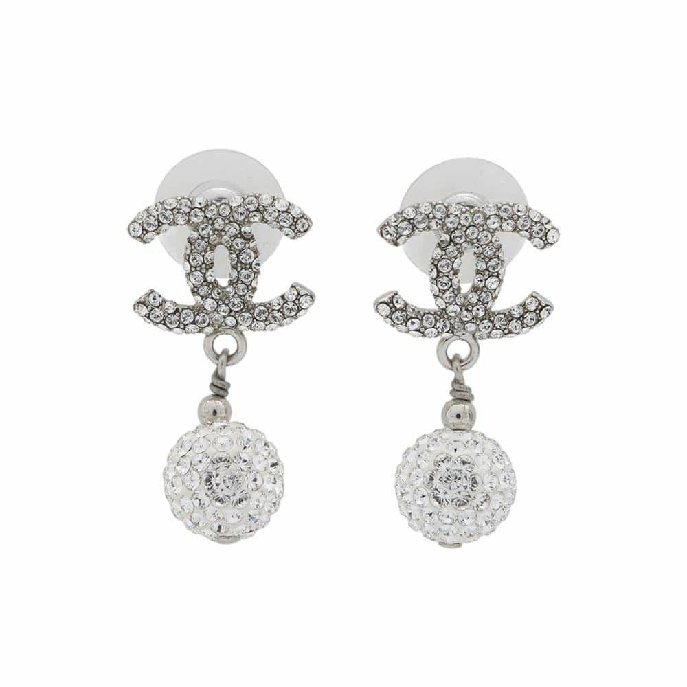 シャネル ピアス ココマーク ミラーボール ラインストーン CHANEL