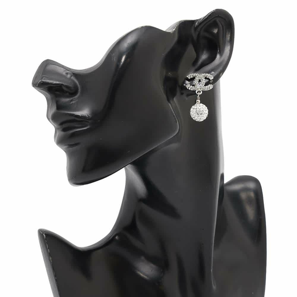 シャネル ピアス ココマーク ミラーボール ラインストーン CHANEL