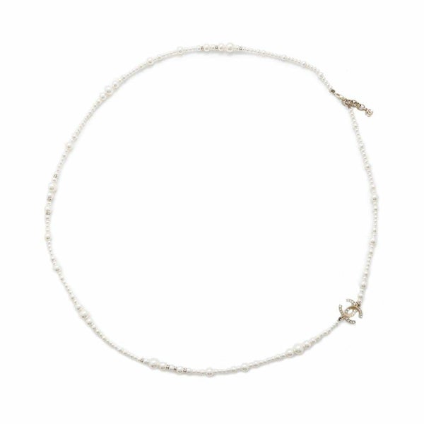 シャネル ネックレス ココマーク パール ロングネックレス ラインストーン A18 P CHANEL アクセサリー