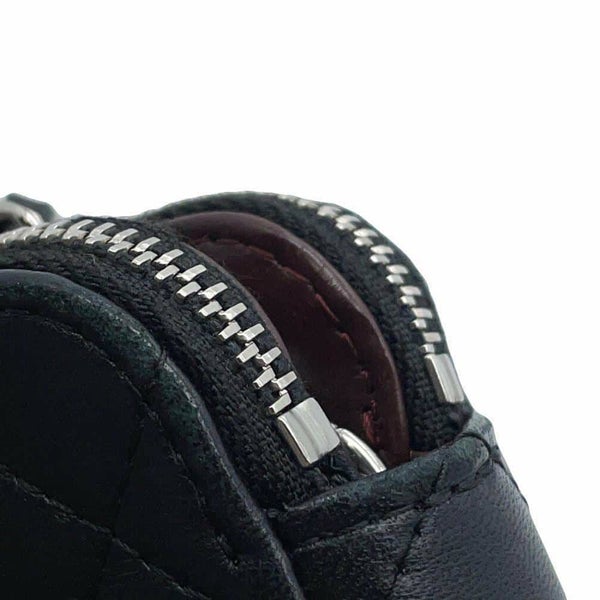 シャネル チェーンウォレット ココマーク マトラッセ ラムスキン A82527 CHANEL ポシェット 財布 黒