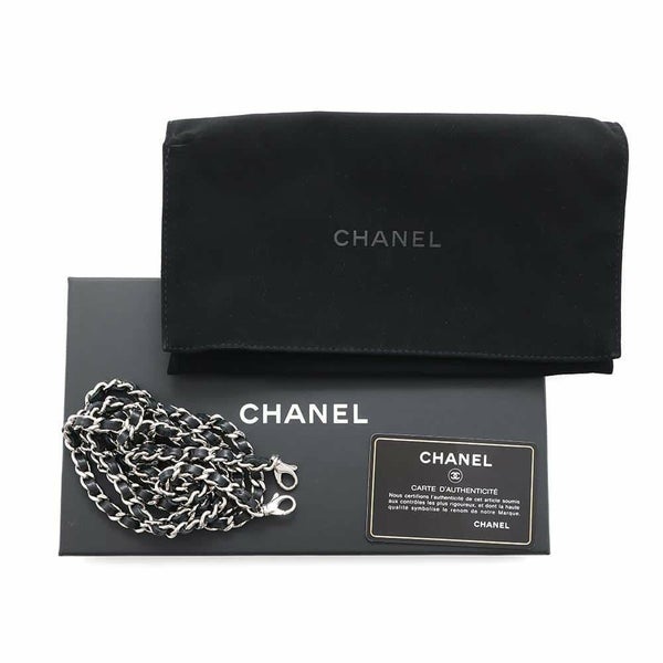 シャネル チェーンウォレット ココマーク マトラッセ ラムスキン A82527 CHANEL ポシェット 財布 黒