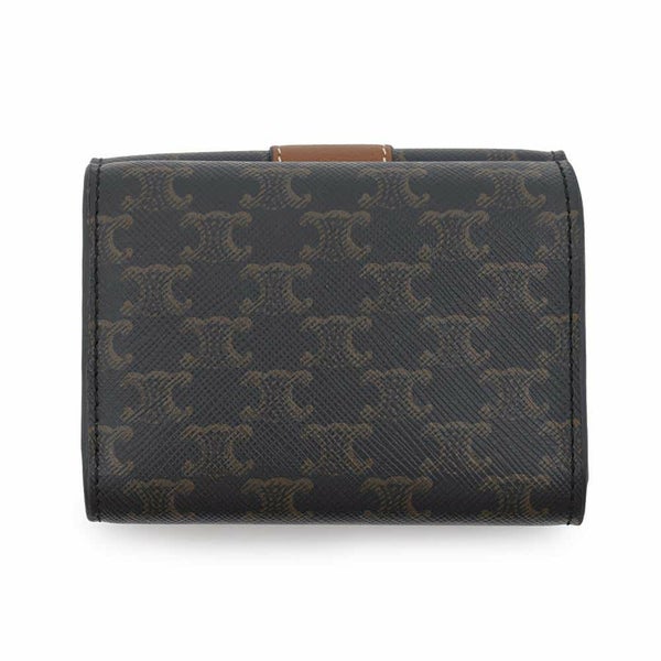 セリーヌ 三つ折り財布 トリオンフ トリフォールドウォレット スモール レザー 10D722BZ9.04LU CELINE 財布 ミニ財布