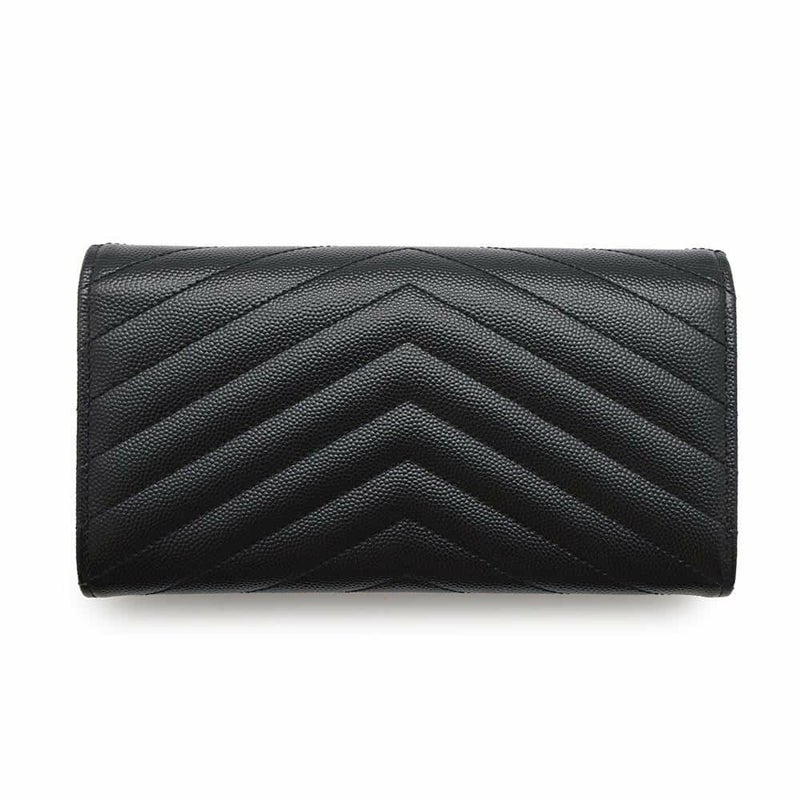 サンローランパリ 長財布 モノグラム ラージ キルティング フラップウォレット 372264 SAINT LAURENT PARIS 財布 YSL 黒
