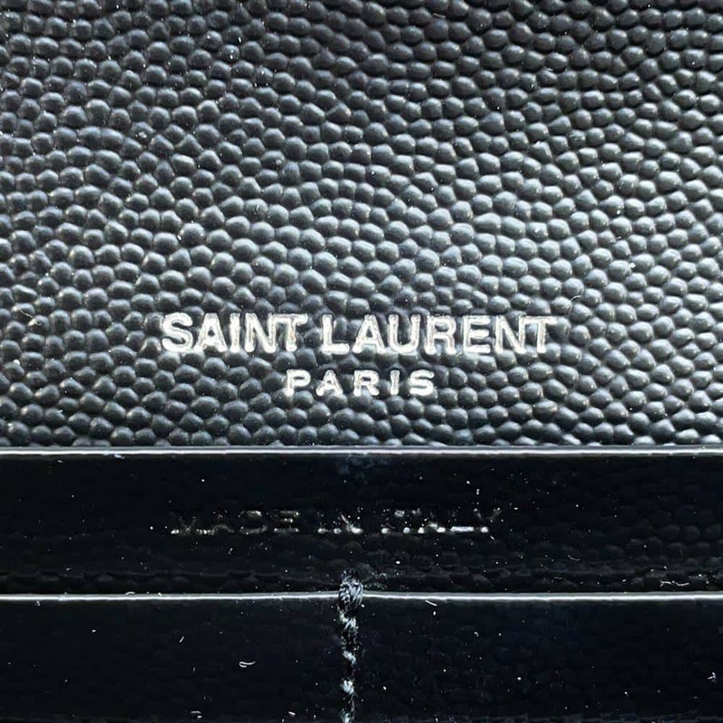 サンローランパリ 長財布 モノグラム ラージ キルティング フラップウォレット 372264 SAINT LAURENT PARIS 財布 YSL 黒