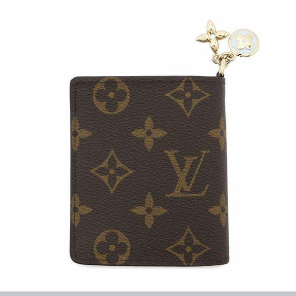 ルイヴィトン 二つ折り財布 モノグラム ポケットウォレット・LV チャーム M14613 財布 アズールブルー