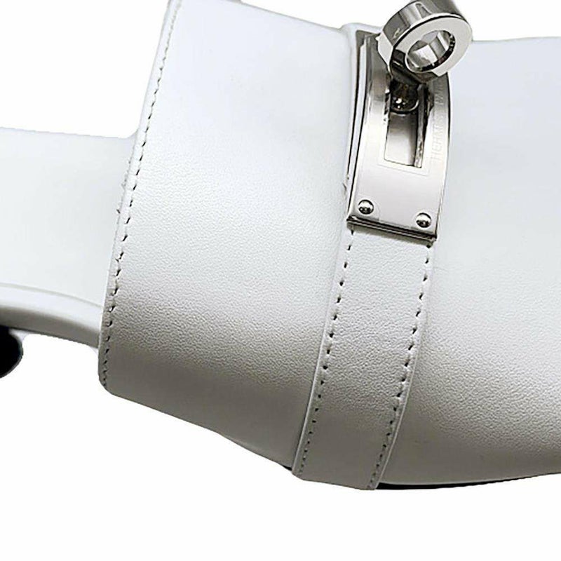 エルメス サンダル ジジ 50 カーフレザー レディースサイズ35 1/2 HERMES 靴 白