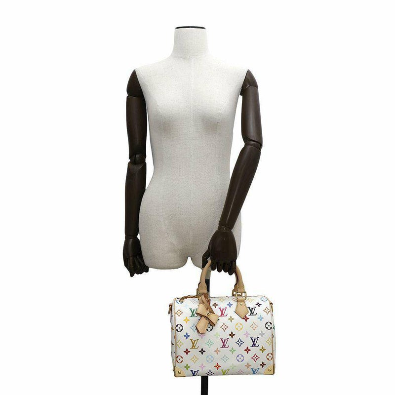 ルイヴィトン マルチカラー LV × TM スピーディ・バンドリエール M13085 ハンドバッグ 白 ホワイト