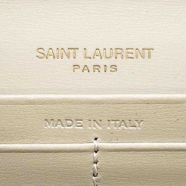 サンローランパリ チェーンショルダーウォレット ル・マイヨン カーフスキン 696608 SAINT LAURENT PARIS 財布 白