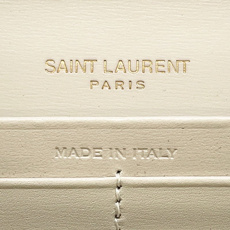 サンローランパリ チェーンショルダーウォレット ル・マイヨン カーフスキン 696608 SAINT LAURENT PARIS 財布 白