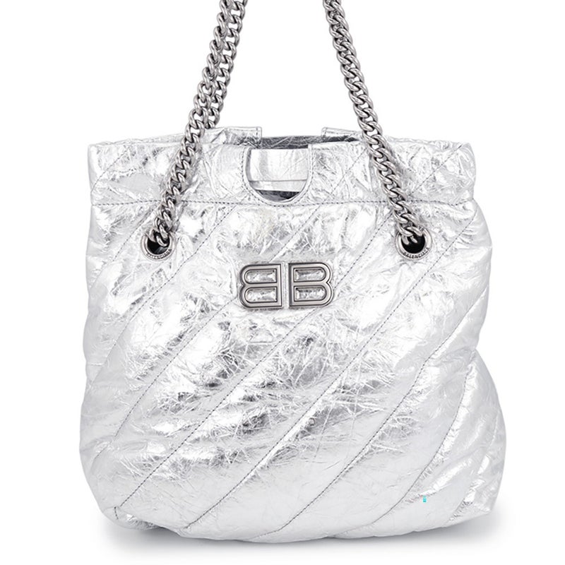 バレンシアガ ショルダーバッグ クラッシュ チェーン トートバッグ スモール レザー 742942 BALENCIAGA 2way