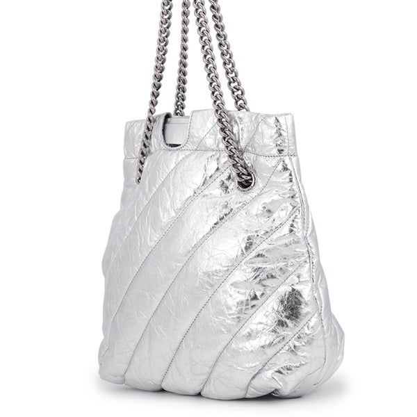 バレンシアガ ショルダーバッグ クラッシュ チェーン トートバッグ スモール レザー 742942 BALENCIAGA 2way