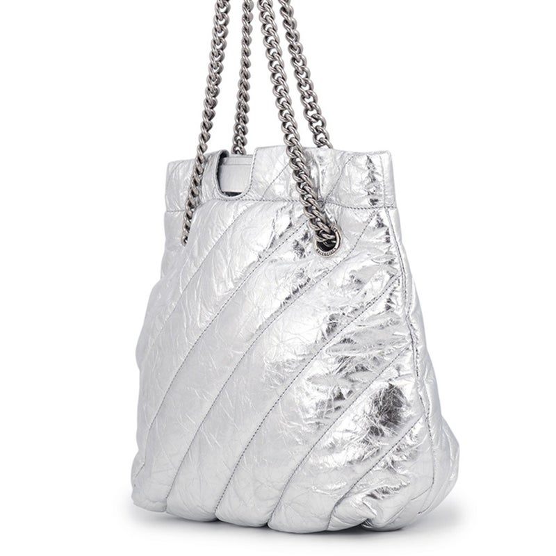 バレンシアガ ショルダーバッグ クラッシュ チェーン トートバッグ スモール レザー 742942 BALENCIAGA 2way