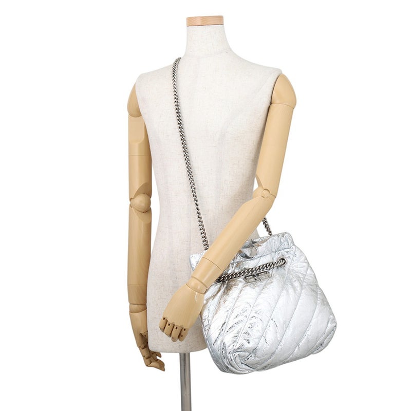 バレンシアガ ショルダーバッグ クラッシュ チェーン トートバッグ スモール レザー 742942 BALENCIAGA 2way