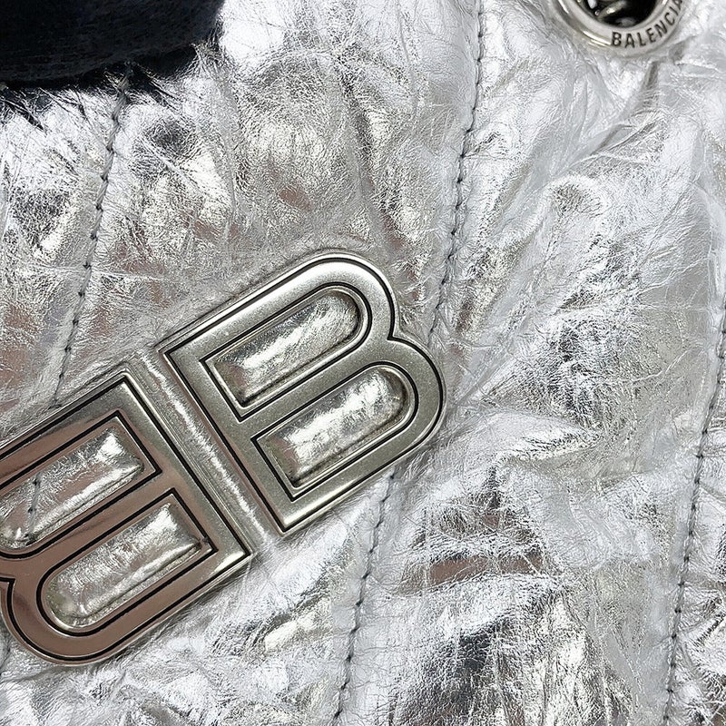 バレンシアガ ショルダーバッグ クラッシュ チェーン トートバッグ スモール レザー 742942 BALENCIAGA 2way