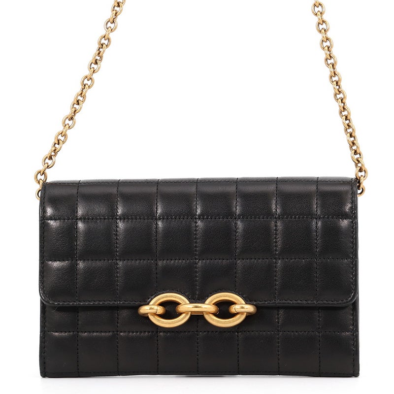 サンローランパリ チェーンウォレット LE MAILLON WALLET ラムスキン 738109 SAINT LAURENT PARIS 財布 黒