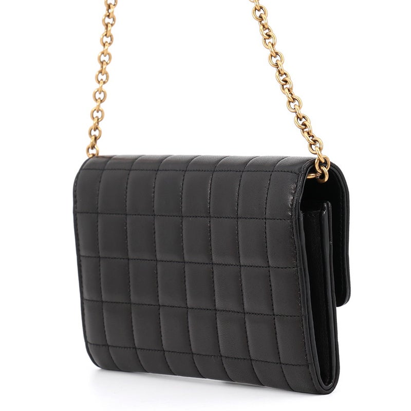 サンローランパリ チェーンウォレット LE MAILLON WALLET ラムスキン 738109 SAINT LAURENT PARIS 財布 黒
