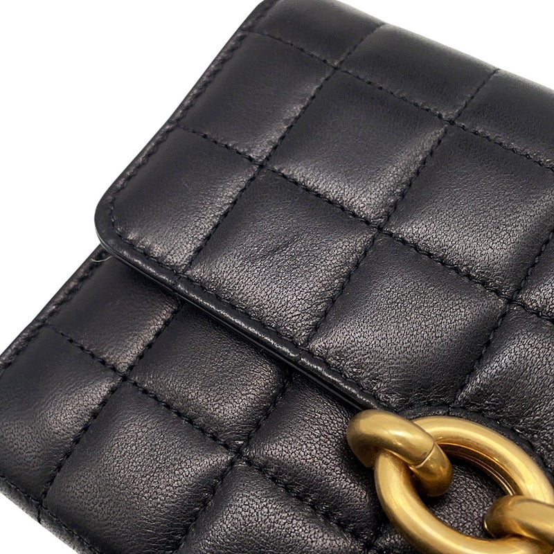 サンローランパリ チェーンウォレット LE MAILLON WALLET ラムスキン 738109 SAINT LAURENT PARIS 財布 黒