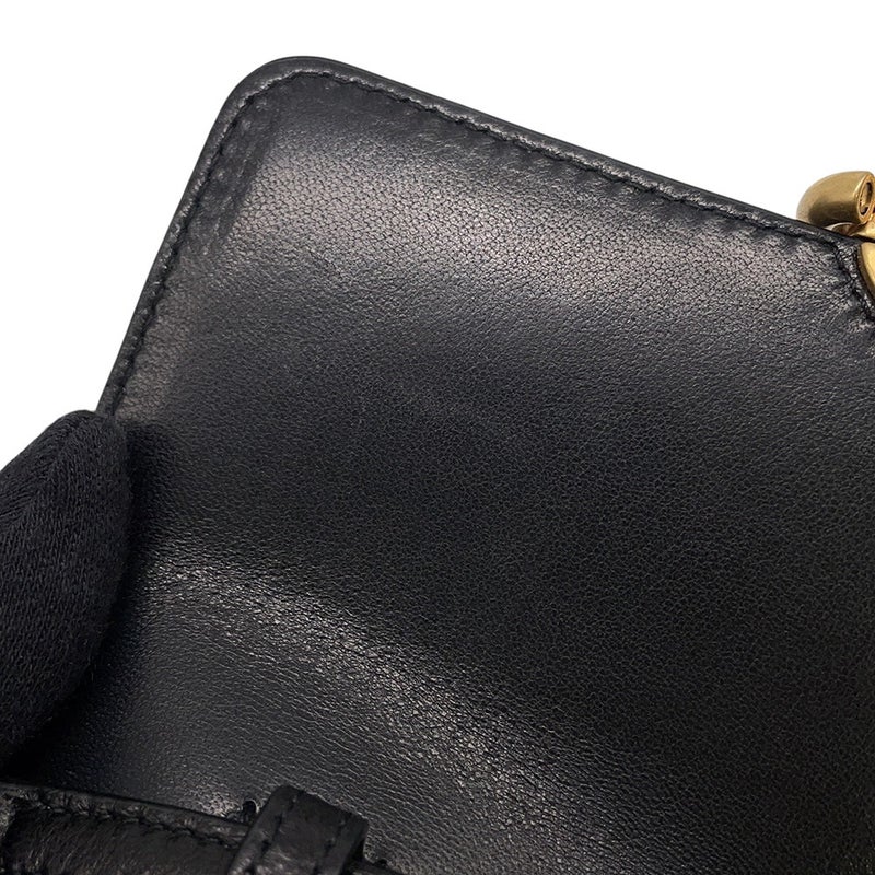 サンローランパリ チェーンウォレット LE MAILLON WALLET ラムスキン 738109 SAINT LAURENT PARIS 財布 黒